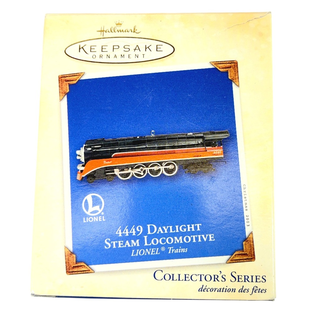 Hallmark 2003 Keepsake Ornament 4449 Daylight Steam Locomotive Lionel Trains NEW
